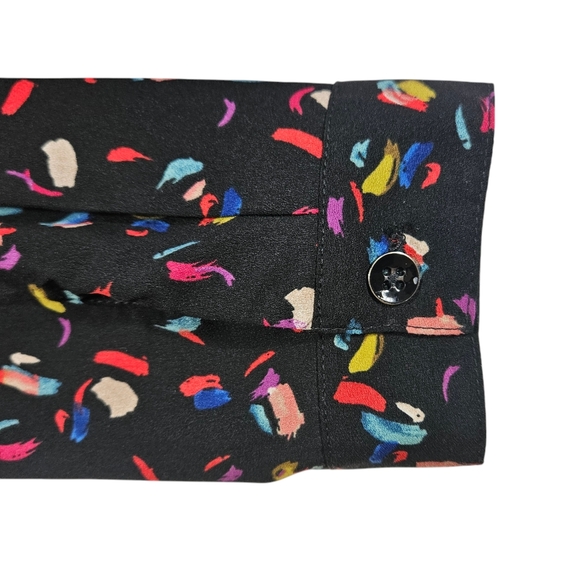 Cabi Confetti Ferris Print Button Up Long Sleeve Blouse Sz Large Career Workwear - Picture 12 of 16